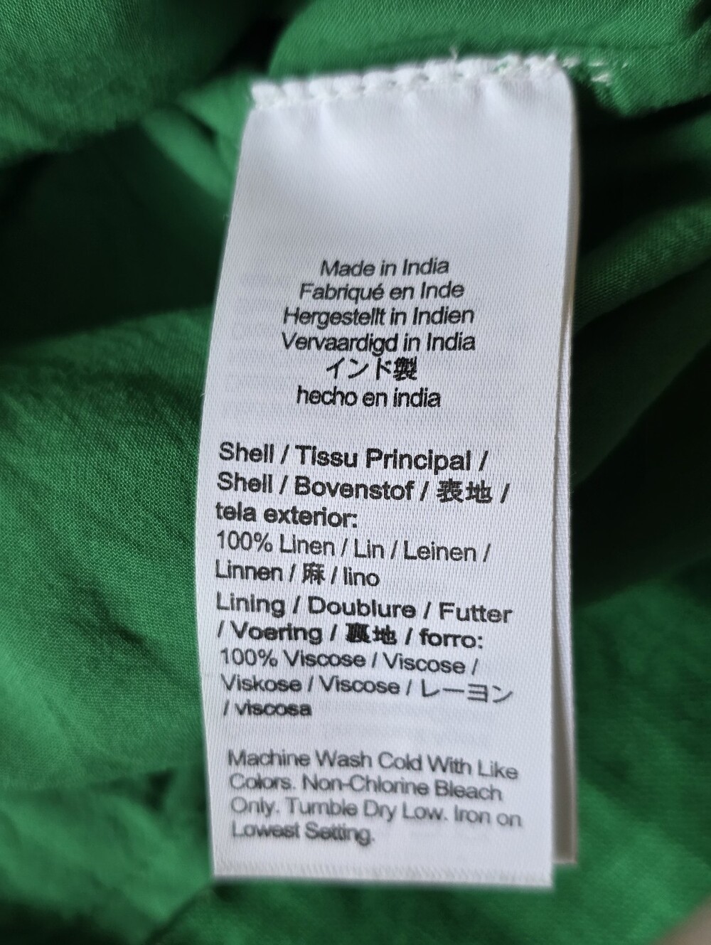 J Crew Maxine 100% Linen Shift Dress XXSP Vibrant Kelly Green Euro Summer Preppy - Picture 8 of 12